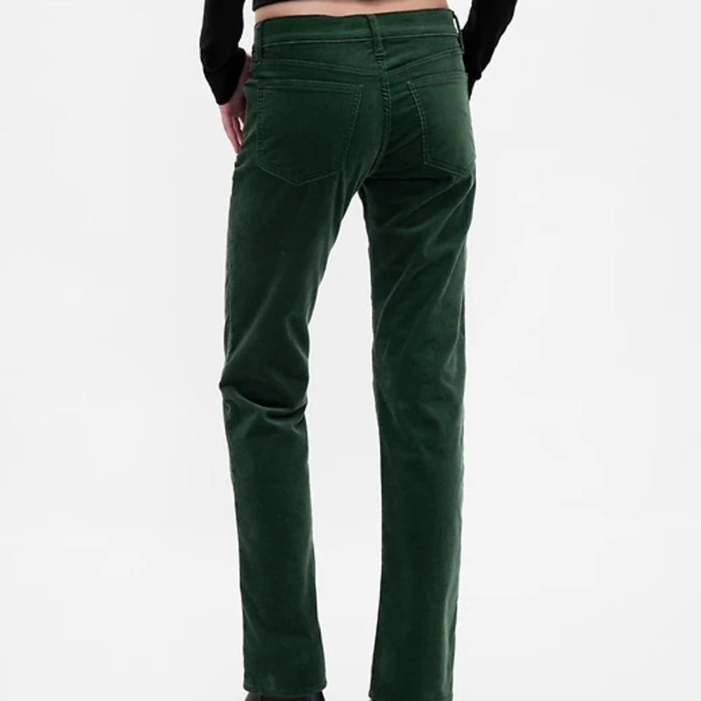 Low Rise Velvet '90s Slim Straight Pants - Picture 5 of 13